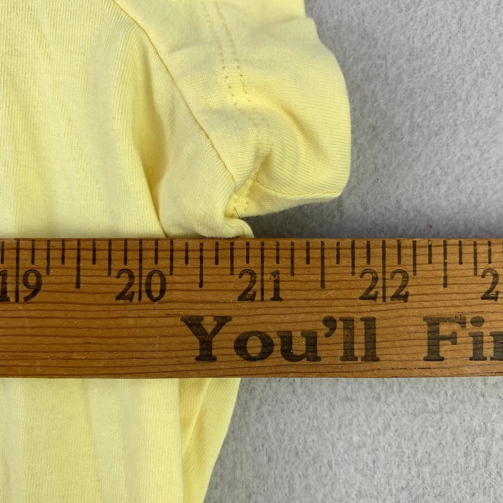 Lands End Scoop Neck T-Shirt Women XL Yellow Casual Short Sleeve Cotton Blend - Picture 5 of 7
